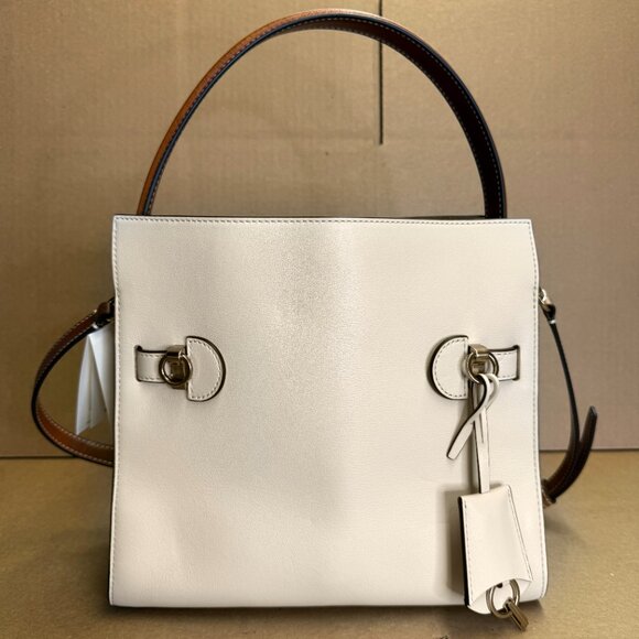 Tory Burch Small Lee Radziwill Double Satchel Bat – New Cream - Picture 7 of 11